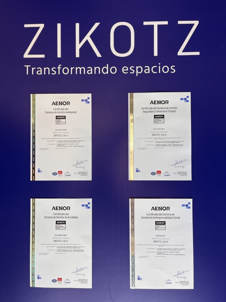 Zikotz certificaciones ISO